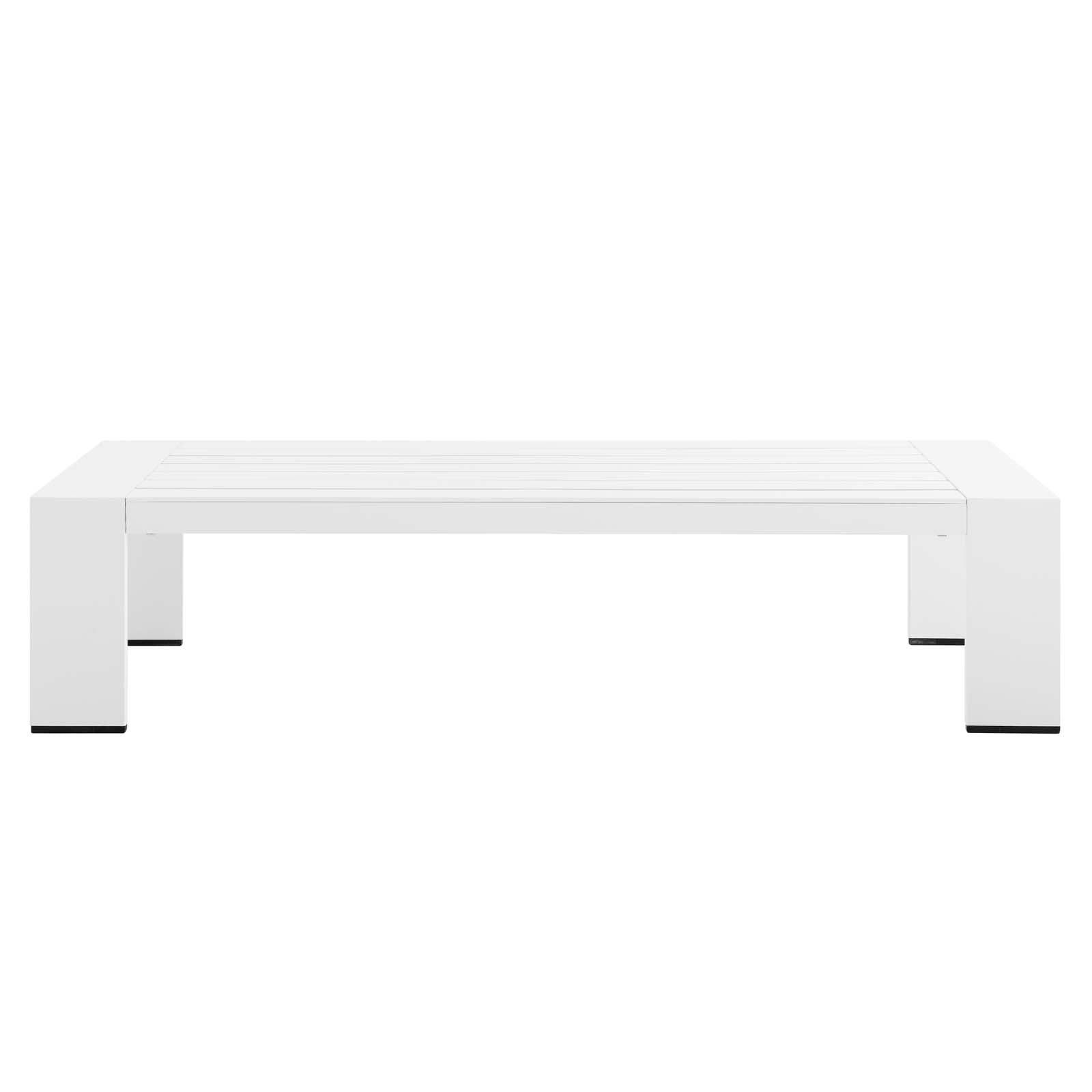 Tammy Outdoor Patio Powder-Coated Aluminum Coffee Table