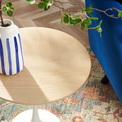 Tulip Style 20" Round Side Table - White Base