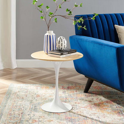 Tulip Style 20" Round Side Table - White Base