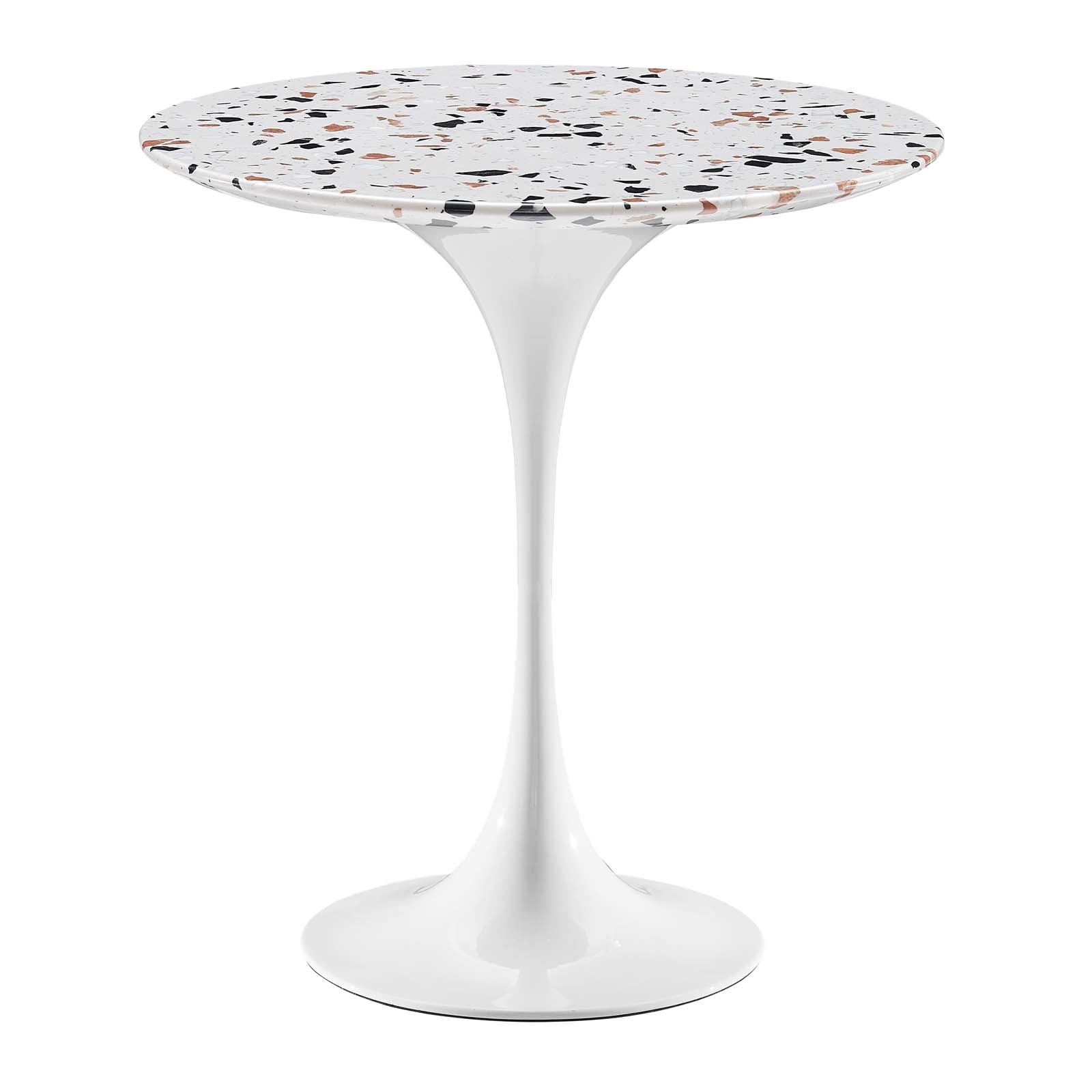 Tulip Style 20" Round Terrazzo Side Table