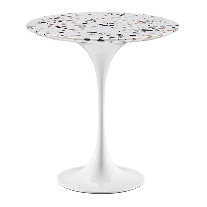 Tulip Style 20" Round Terrazzo Side Table