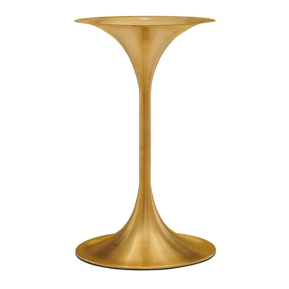 Tulip Style 20" Round Side Table - White & Gold Base