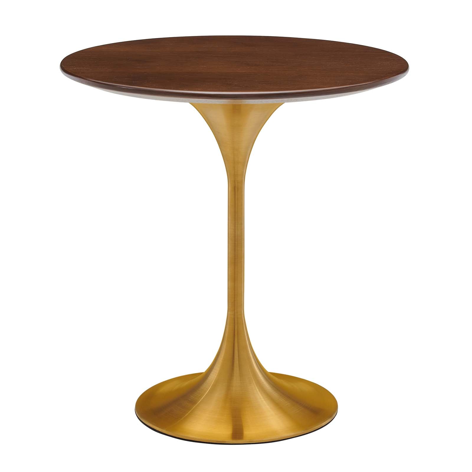 Tulip Style 20" Round Side Table - Gold Base