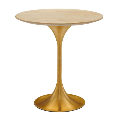 Tulip Style 20" Round Side Table - Gold Base
