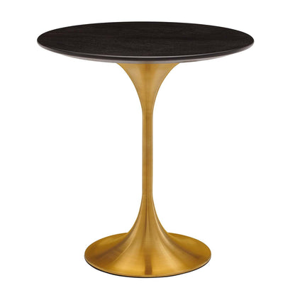 Tulip Style 20" Round Side Table - Gold Base