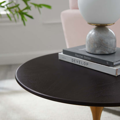 Tulip Style 20" Round Side Table - Gold Base