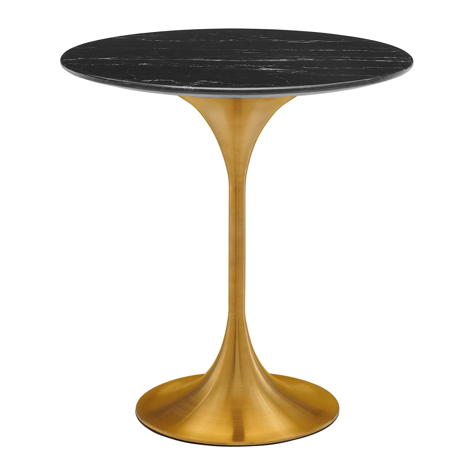 Tulip Style 20" Round Artificial Marble Side Table