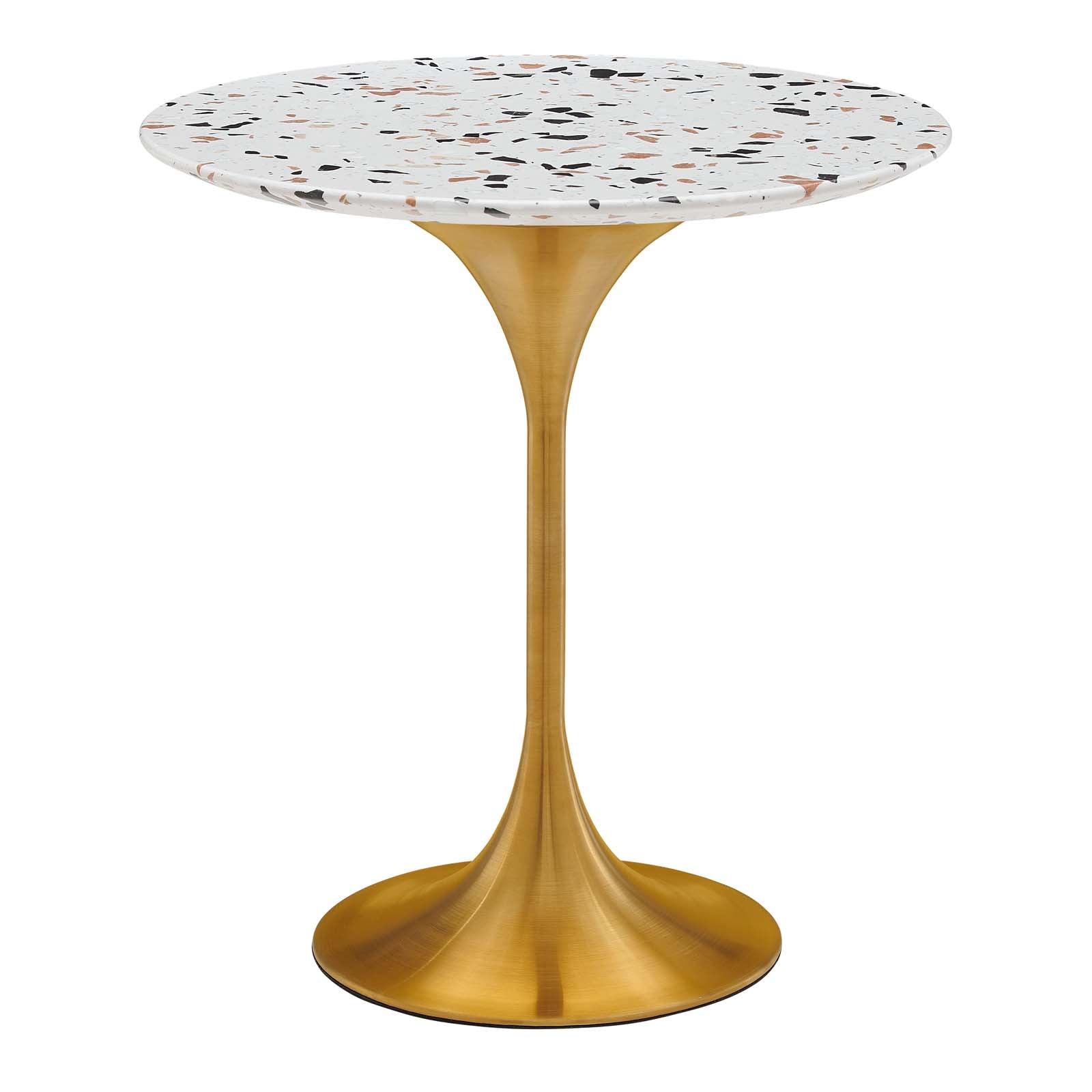 Tulip Style 20" Round Terrazzo Side Table