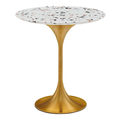 Tulip Style 20" Round Terrazzo Side Table