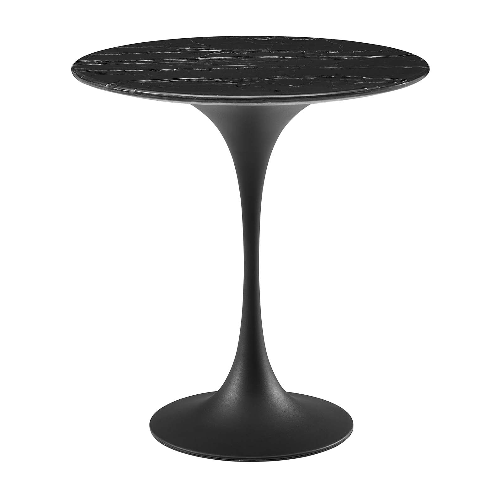 Tulip Style 20" Round Artificial Marble Side Table