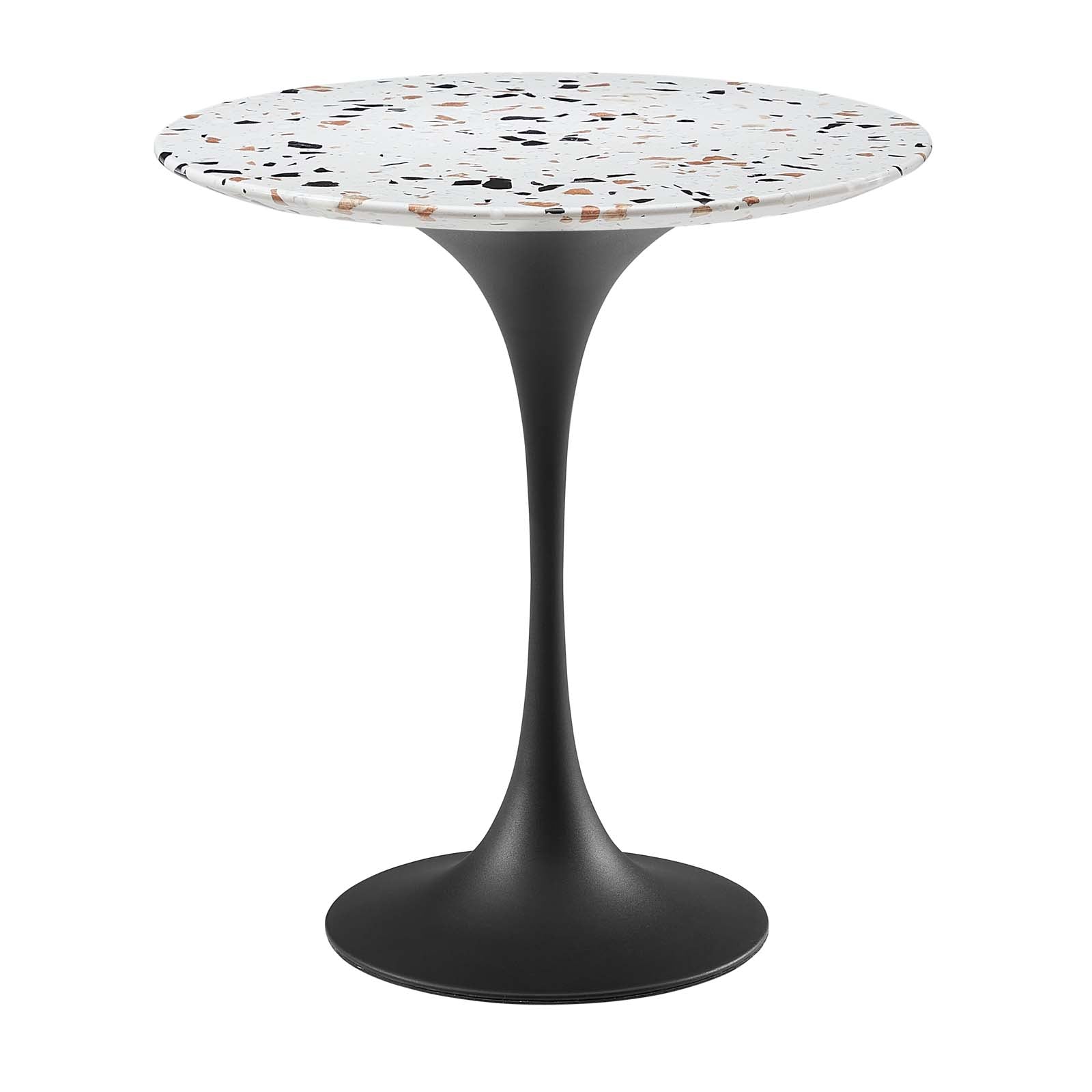 Tulip Style 20" Round Terrazzo Side Table