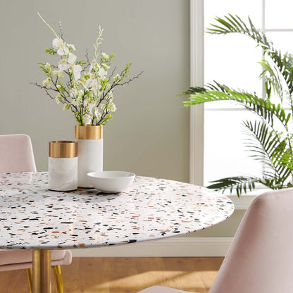Tulip Style 47" Round Terrazzo Dining Table