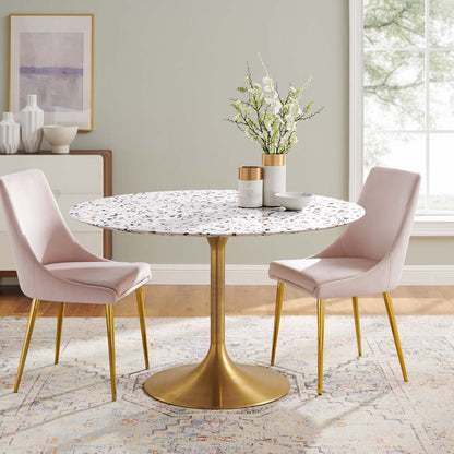 Tulip Style 47" Round Terrazzo Dining Table