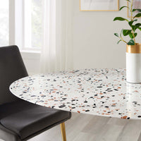 Tulip Style Oval Artificial Marble 60" Dining Table