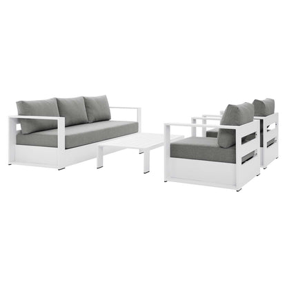 Tammy Outdoor Patio Powder-Coated Aluminum 4-Piece Set