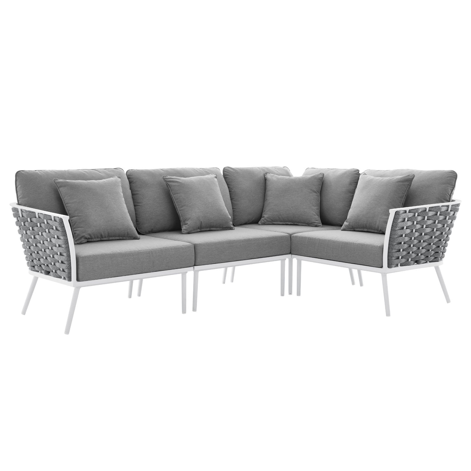 Hanna Outdoor Patio Aluminum Large Sectional Sofa