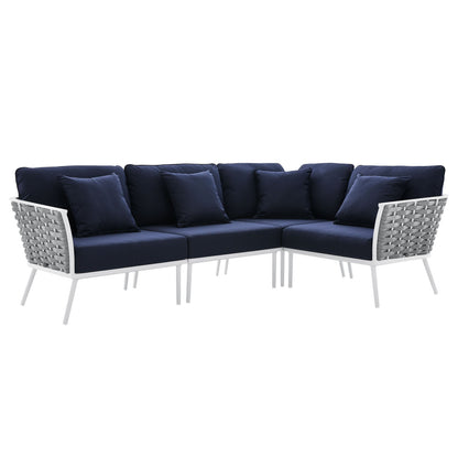 Hanna Outdoor Patio Aluminum Large Sectional Sofa
