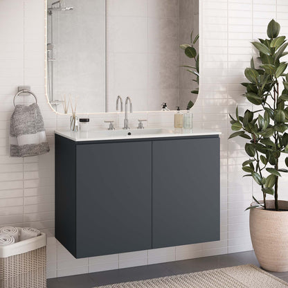 Bryn 36" Wall-Mount Bathroom Vanity