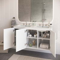 Bryn 48" Wall-Mount Double Sink Bathroom Vanity