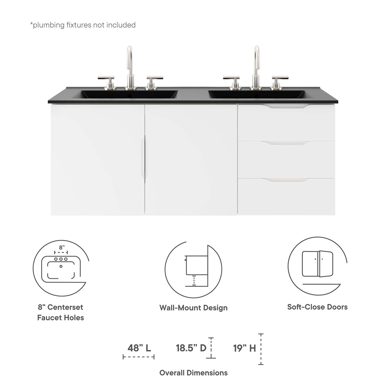 Vitality 48" Double Sink Bathroom Vanity