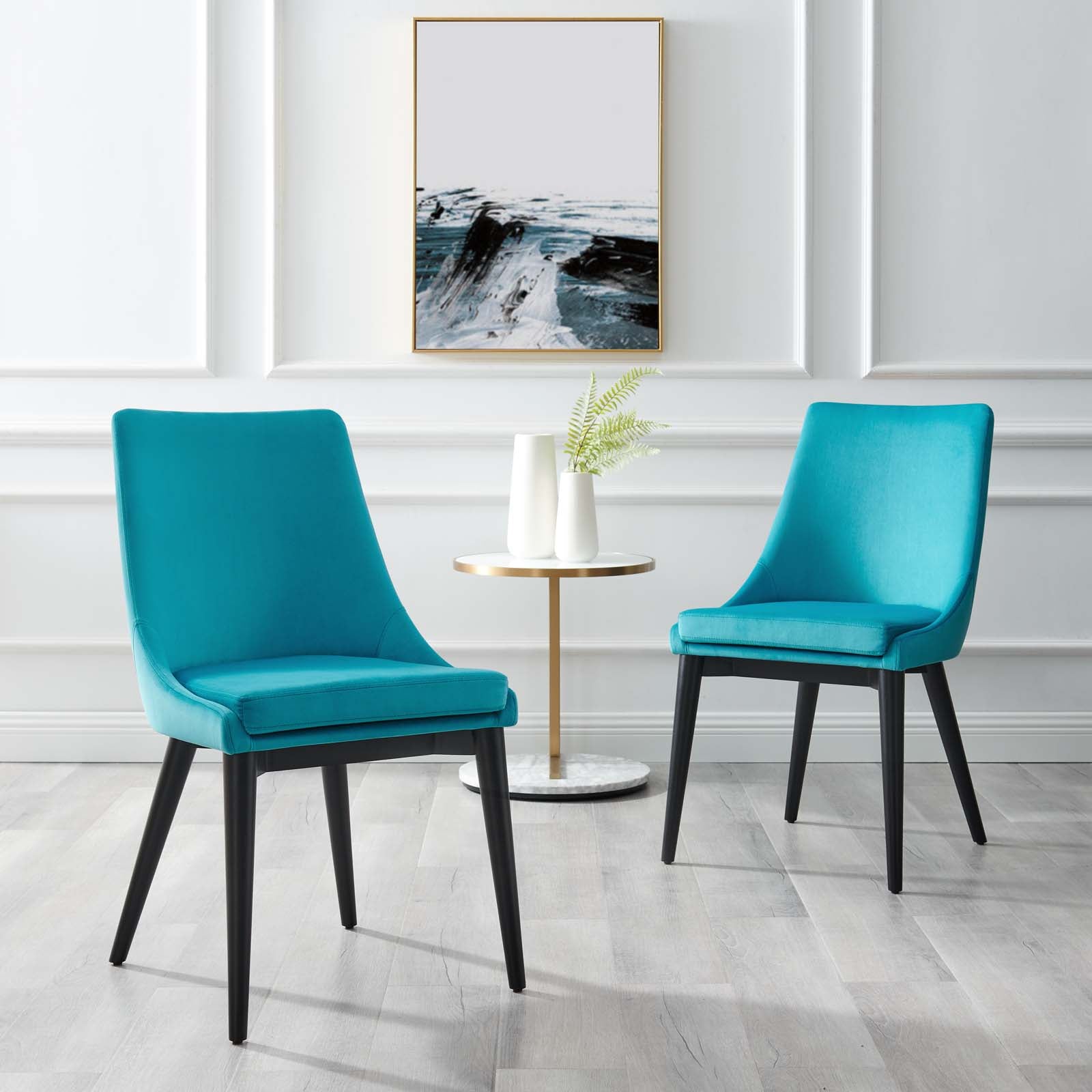 Vienna Accent Performance Velvet Dining Chairs - Set of 2