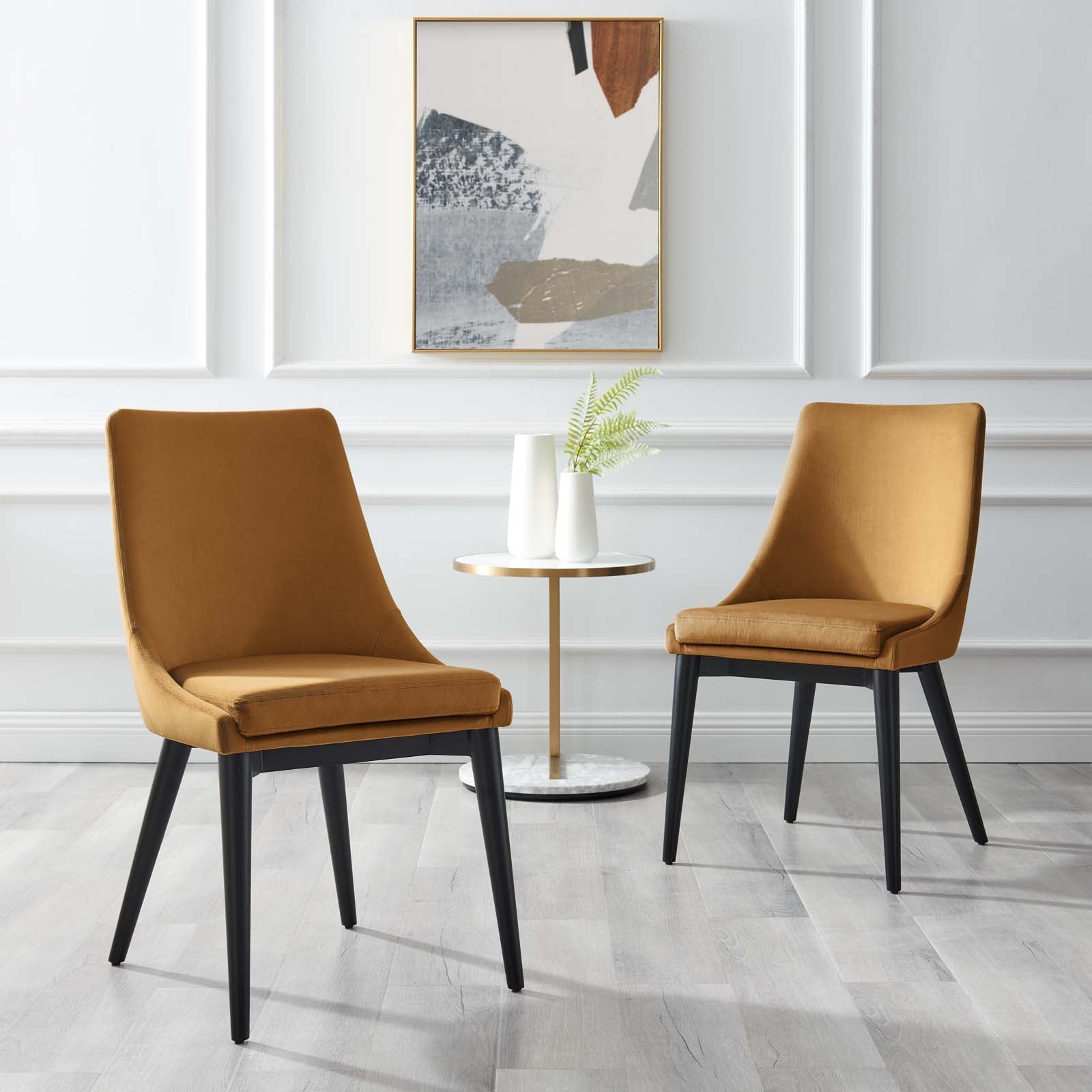 Vienna Accent Performance Velvet Dining Chairs - Set of 2