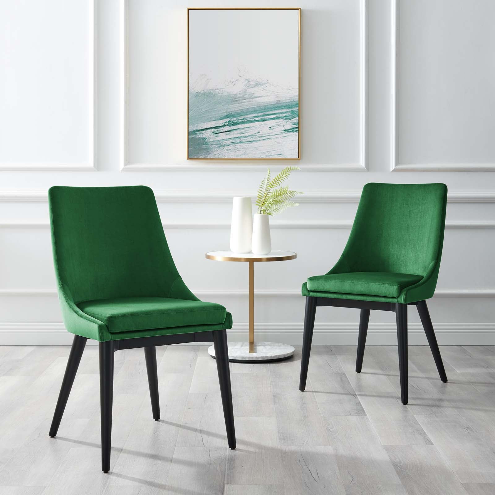 Vienna Accent Performance Velvet Dining Chairs - Set of 2