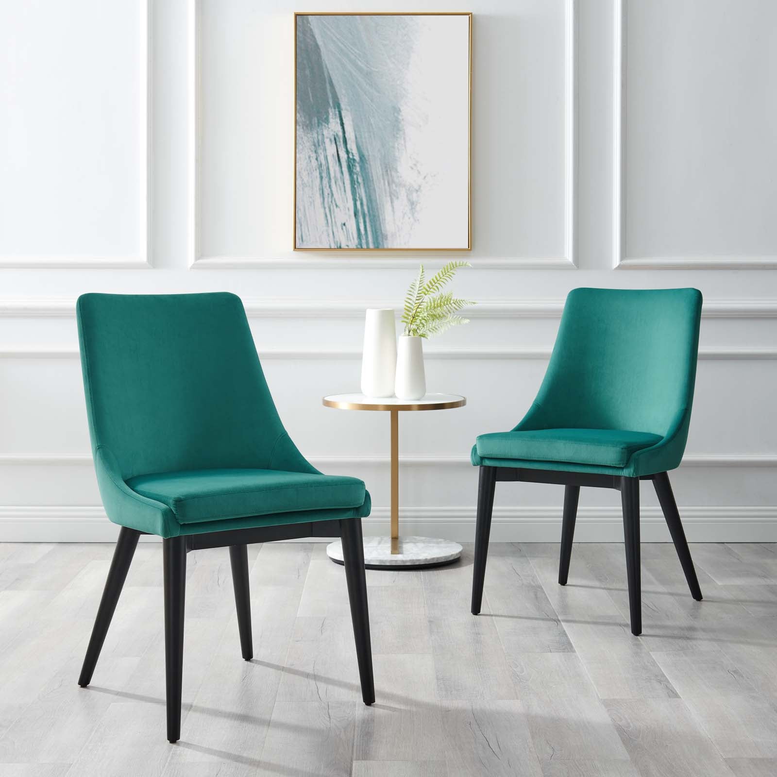 Vienna Accent Performance Velvet Dining Chairs - Set of 2