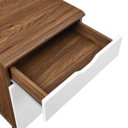 Visualize Wood Office Desk and File Cabinet Set