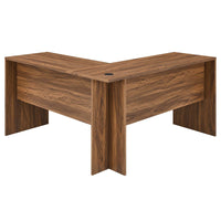 Visualize Wood Office Desk and File Cabinet Set