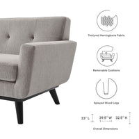 Engage Herringbone Fabric Outdoor Armchair