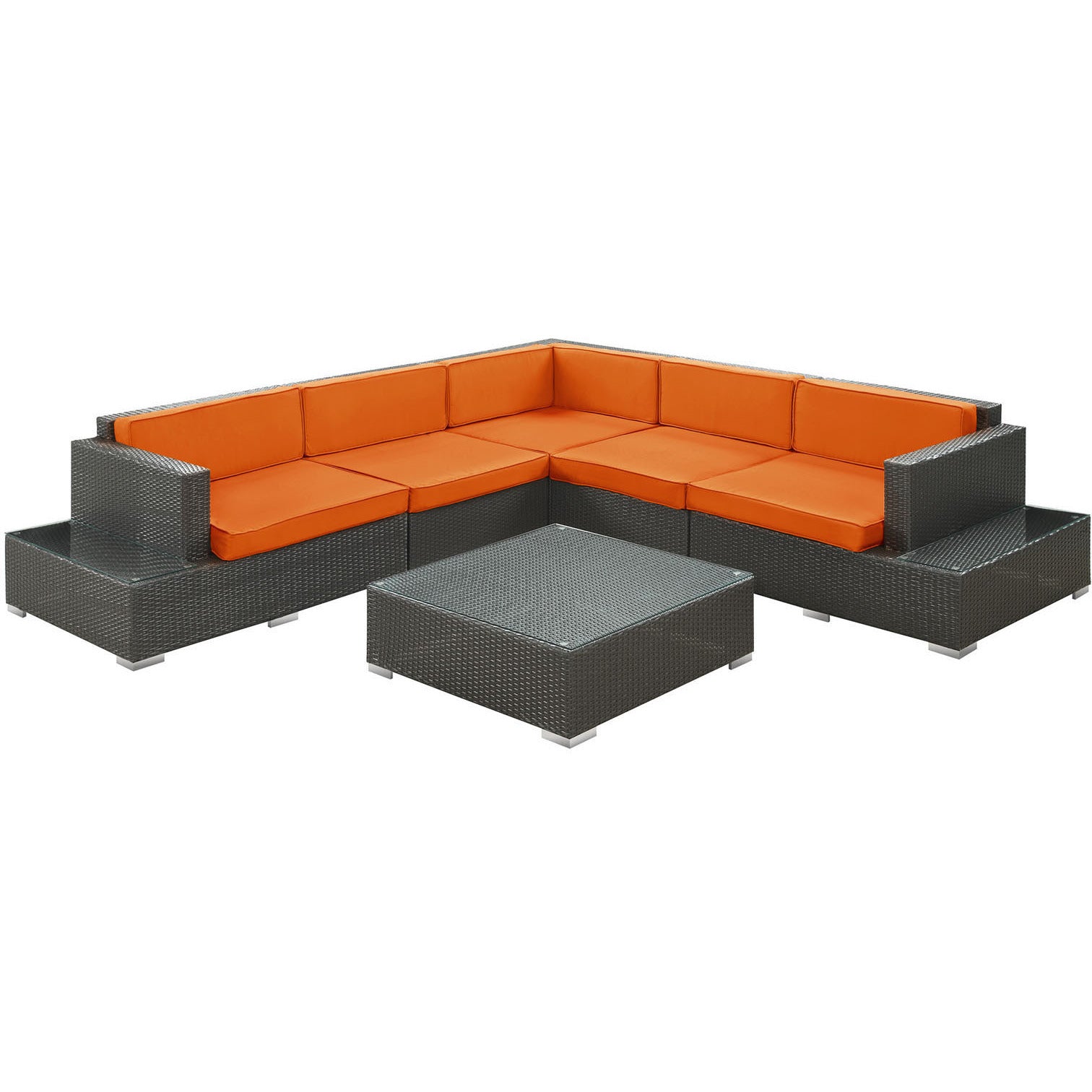 Lighthouse 6 Piece Outdoor Patio Sectional Set - living-essentials