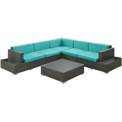 Lighthouse 6 Piece Outdoor Patio Sectional Set - living-essentials