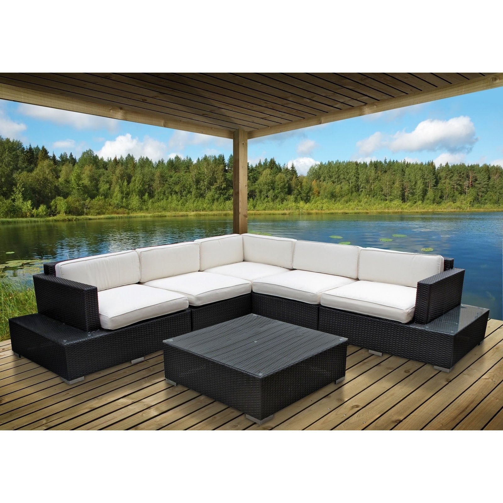 Lighthouse 6 Piece Outdoor Patio Sectional Set - living-essentials
