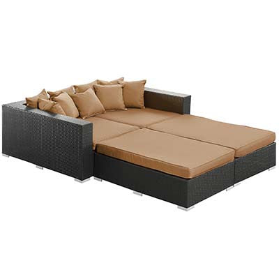Barrier 4 Piece Outdoor Patio Daybed - living-essentials