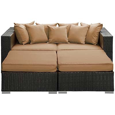 Barrier 4 Piece Outdoor Patio Daybed - living-essentials
