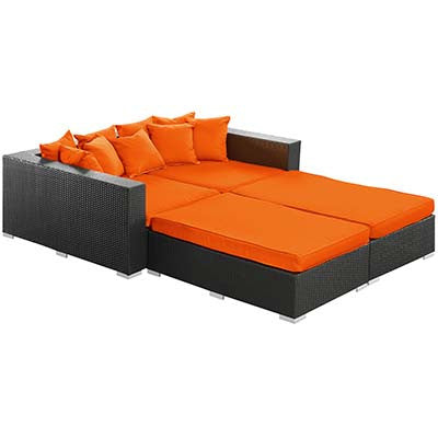 Barrier 4 Piece Outdoor Patio Daybed - living-essentials