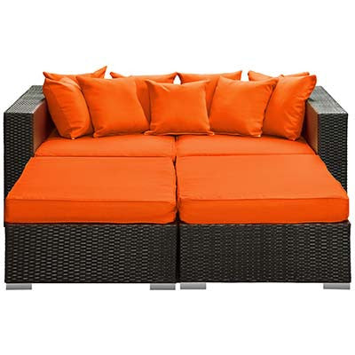 Barrier 4 Piece Outdoor Patio Daybed - living-essentials