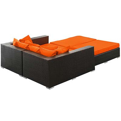 Barrier 4 Piece Outdoor Patio Daybed - living-essentials