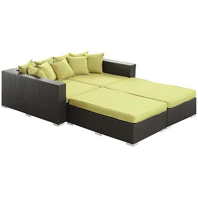 Barrier 4 Piece Outdoor Patio Daybed - living-essentials