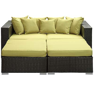 Barrier 4 Piece Outdoor Patio Daybed - living-essentials