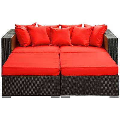 Barrier 4 Piece Outdoor Patio Daybed - living-essentials