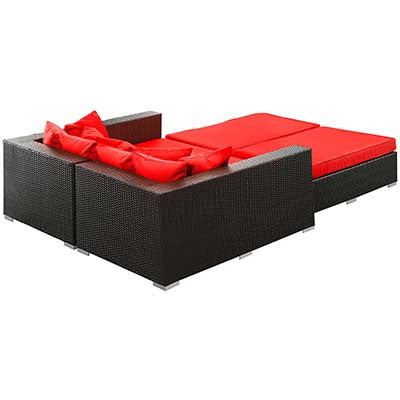 Barrier 4 Piece Outdoor Patio Daybed - living-essentials