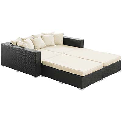 Barrier 4 Piece Outdoor Patio Daybed - living-essentials