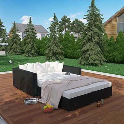 Barrier 4 Piece Outdoor Patio Daybed - living-essentials