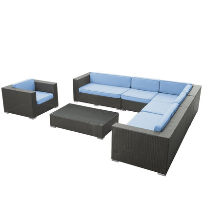 Santa Cruz 7 Piece Outdoor Patio Sectional Set - living-essentials