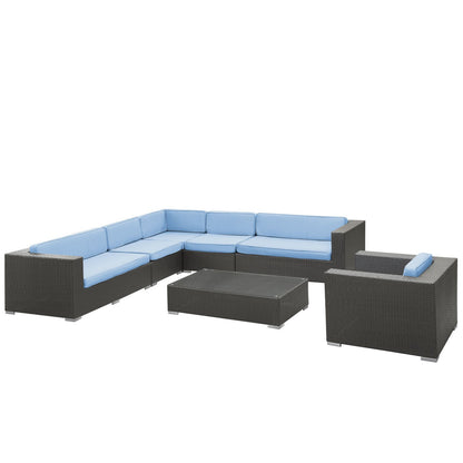 Santa Cruz 7 Piece Outdoor Patio Sectional Set - living-essentials