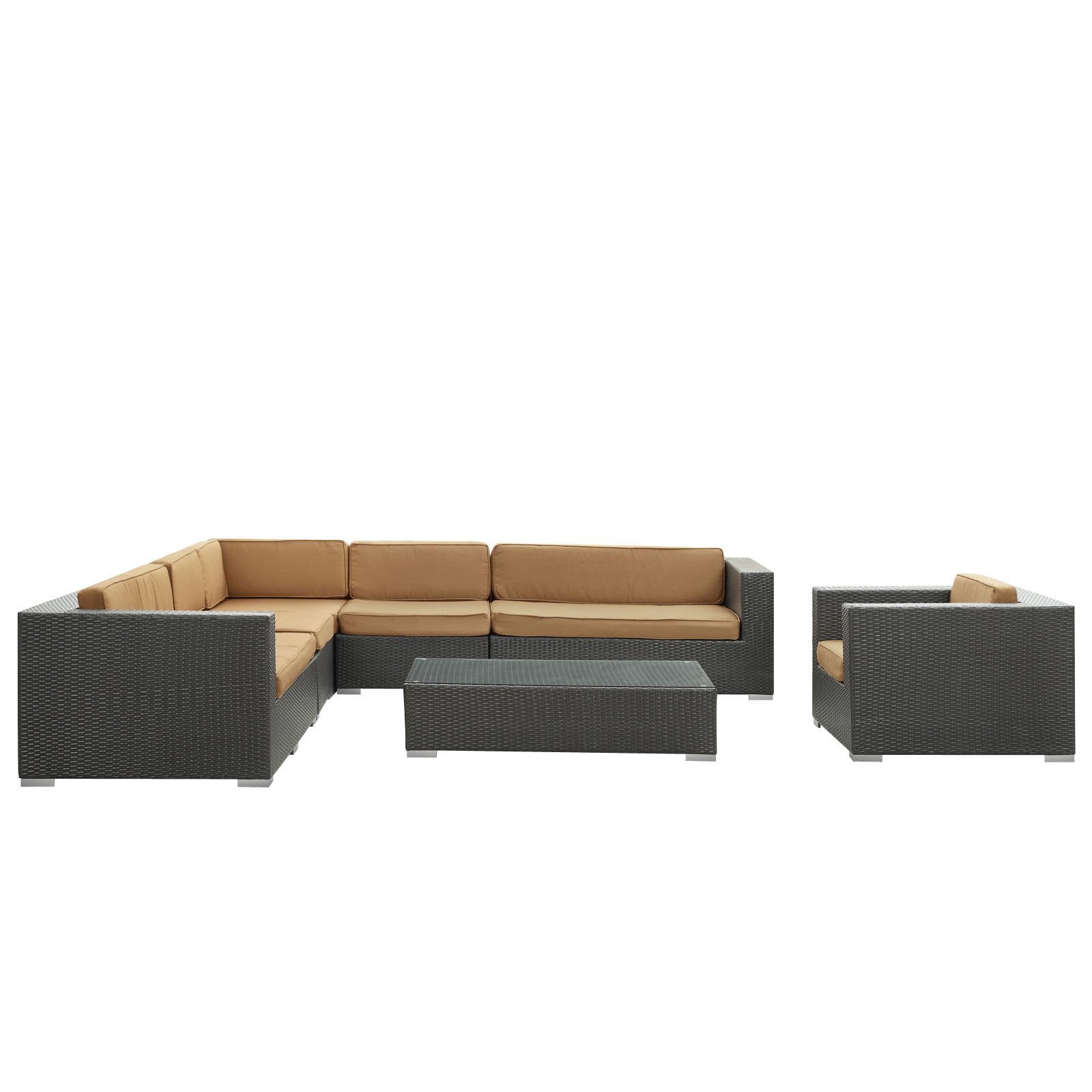 Santa Cruz 7 Piece Outdoor Patio Sectional Set - living-essentials