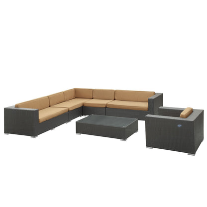 Santa Cruz 7 Piece Outdoor Patio Sectional Set - living-essentials