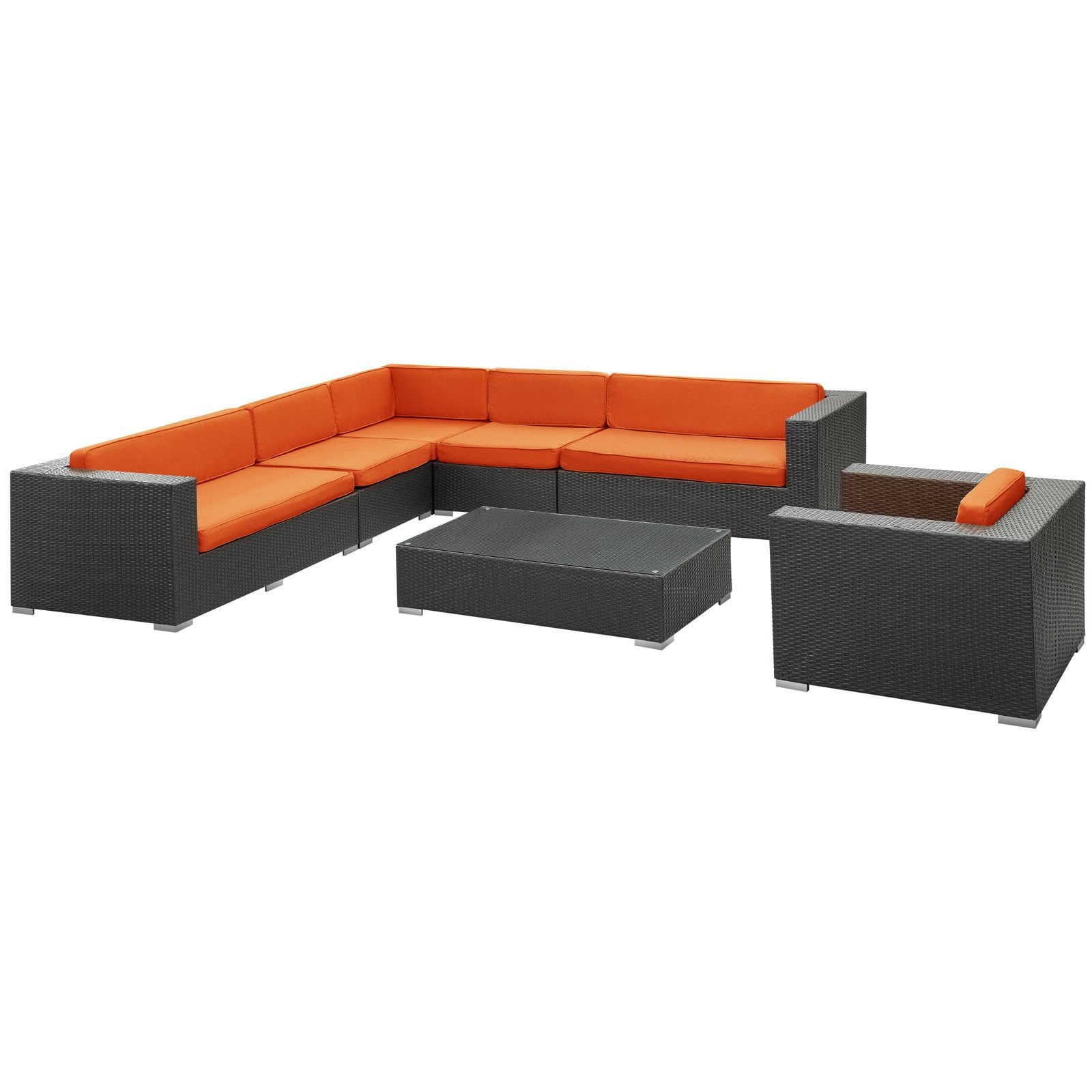 Santa Cruz 7 Piece Outdoor Patio Sectional Set - living-essentials